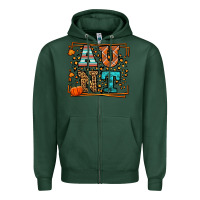 Sports Green Fall Autumn Leopard Aunt Zipper Hoodie - LillyAllenDesigns