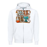 White Fall Autumn Leopard Aunt Zipper Hoodie - LillyAllenDesigns