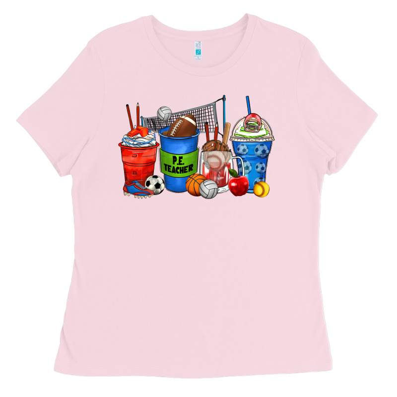 P.e. Teacher Coffee Cups Ladies Tee by Zillion Design Studio | Teevron