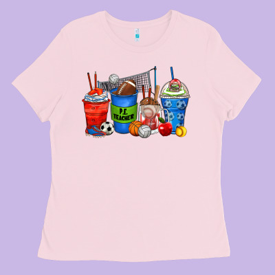 P.e. Teacher Coffee Cups Ladies Tee Designed By Zillion Design Studio