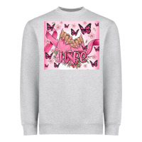 Heather Grey breast cancer nails hope Heavyweight Sweatshirt - MaliasSmallBusiness