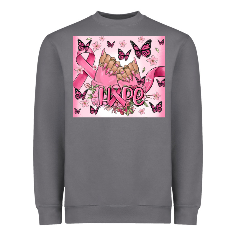 Breast Cancer Nails Hope Heavyweight Sweatshirt by MaliasSmallBusiness | Teevron