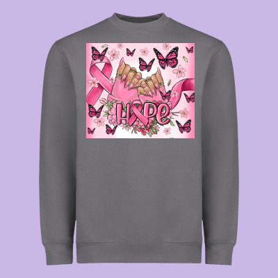 Breast Cancer Nails Hope Heavyweight Sweatshirt Designed By Maliassmallbusiness