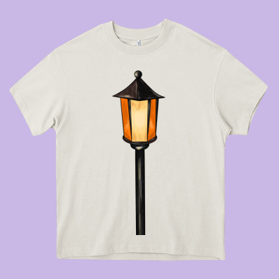 Street Lamp Heavy Core Tee Designed By Barkaloodesign