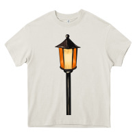 Cream street lamp Heavy Core Tee - BarkalooDesign
