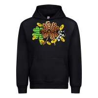 Black St. Patrick's Day shamrocks Urban Hoodie - OliviaCreatesArt