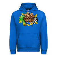 Cobalt St. Patrick's Day shamrocks Urban Hoodie - OliviaCreatesArt