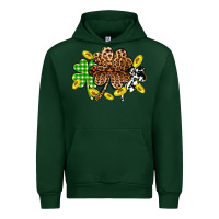 Forest Green St. Patrick's Day shamrocks Urban Hoodie - OliviaCreatesArt