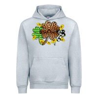 Heather Grey St. Patrick's Day shamrocks Urban Hoodie - OliviaCreatesArt
