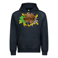 Navy St. Patrick's Day shamrocks Urban Hoodie - OliviaCreatesArt