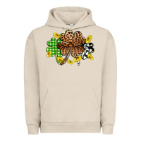 Pigment French Oak St. Patrick's Day shamrocks Urban Hoodie - OliviaCreatesArt