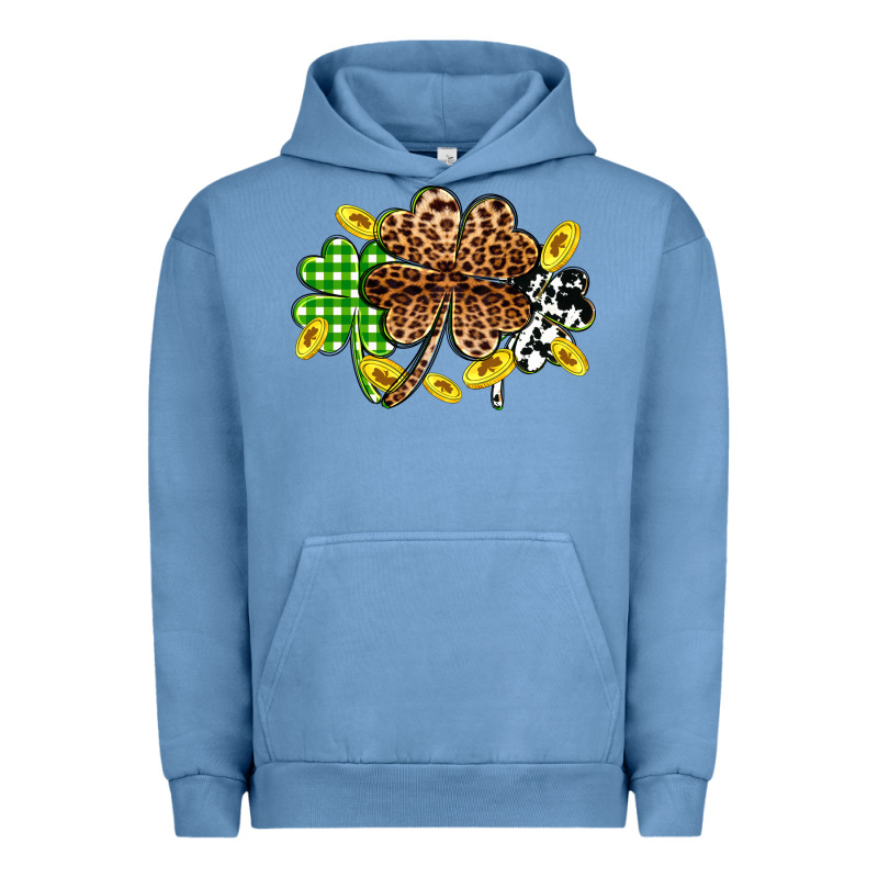 St. Patrick's Day Shamrocks Urban Hoodie by OliviaCreatesArt | Teevron