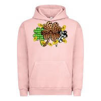 Pigment Salmon St. Patrick's Day shamrocks Urban Hoodie - OliviaCreatesArt