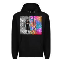 Black gothic girl and colorful girl best friends Premium Hoodie - TumblerDesignByShophia