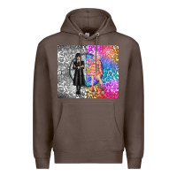 Coffee gothic girl and colorful girl best friends Premium Hoodie - TumblerDesignByShophia