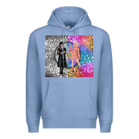Colony Blue gothic girl and colorful girl best friends Premium Hoodie - TumblerDesignByShophia
