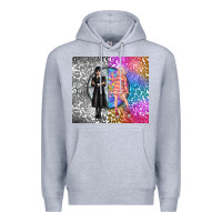Heather Grey gothic girl and colorful girl best friends Premium Hoodie - TumblerDesignByShophia