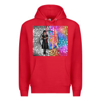 Red gothic girl and colorful girl best friends Premium Hoodie - TumblerDesignByShophia