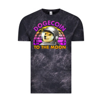 Cloud Black doge coin to the moon 80's retro sunset Vintage Tee - Jasminsmagicworld