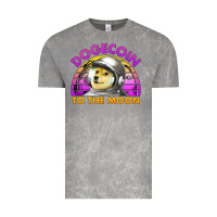Cloud Rock doge coin to the moon 80's retro sunset Vintage Tee - Jasminsmagicworld