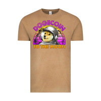 Doge Coin To The Moon 80's Retro Sunset Vintage Tee | Teevron