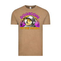 Vintage Coffee doge coin to the moon 80's retro sunset Vintage Tee - Jasminsmagicworld