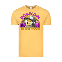 Vintage Mustard doge coin to the moon 80's retro sunset Vintage Tee - Jasminsmagicworld