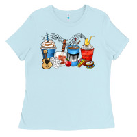 Baby Blue music teacher coffee cups Ladies Tee - Zillion Design Studio