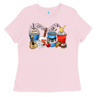 Bubblegum Pink music teacher coffee cups Ladies Tee - Zillion Design Studio