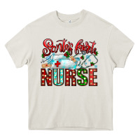 Cream santa is favorite nurse Heavy Core Tee - CowhideDigitalArt