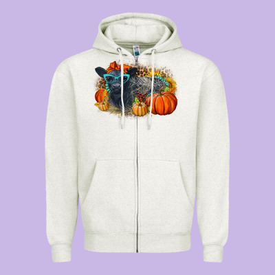 Fall Autumn Baby Calf Zipper Hoodie Designed By Lillyallendesigns