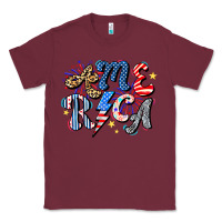 Burgundy America Classic Tee - CowhideDigitalArt