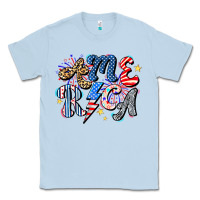 Dusty Blue America Classic Tee - CowhideDigitalArt
