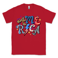 Red America Classic Tee - CowhideDigitalArt
