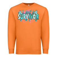 Carrot I am a survivor teal ribbon Ovarian Cancer Premium Sweatshirt - NancyCooperArtShop