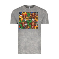 Cloud Rock western cactus sunflower highlands cow Vintage Tee - BarkalooDesign