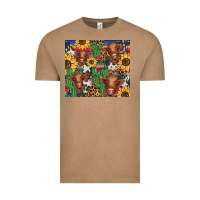 Vintage Coffee western cactus sunflower highlands cow Vintage Tee - BarkalooDesign