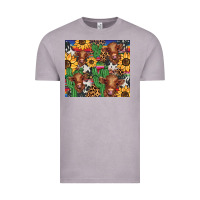 Vintage Zinc western cactus sunflower highlands cow Vintage Tee - BarkalooDesign