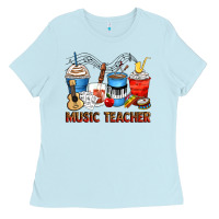 Baby Blue music teacher coffee cups Ladies Tee - Zillion Design Studio