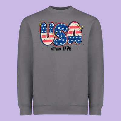 Usa Since 1776 Heavyweight Sweatshirt Designed By Maliassmallbusiness