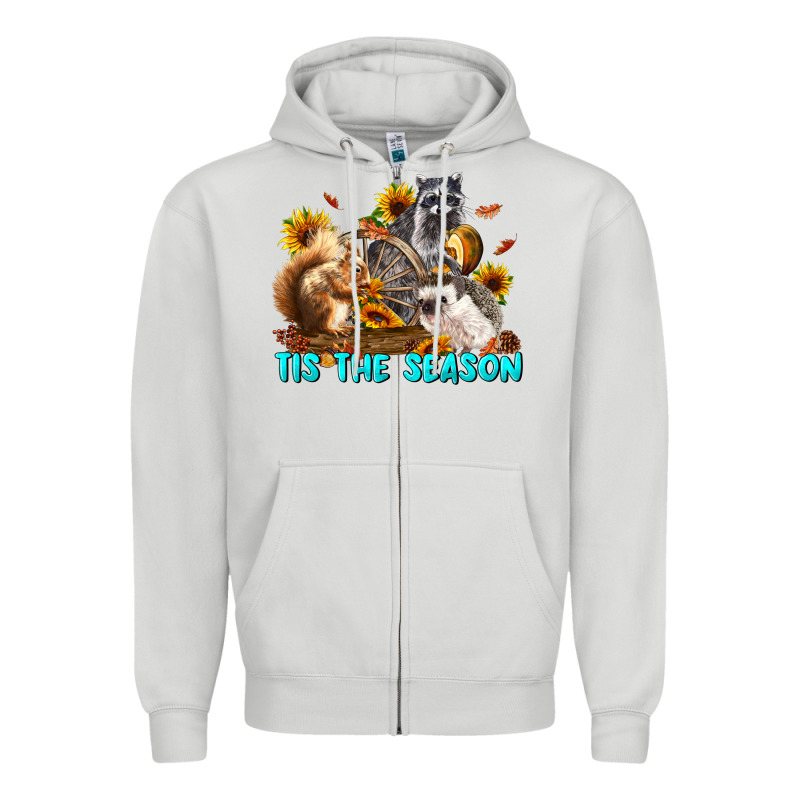 Fall Tis The Season Animals Zipper Hoodie by LillyAllenDesigns | Teevron
