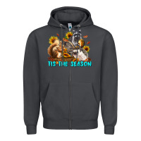 Smoke Fall Tis The Season Animals Zipper Hoodie - LillyAllenDesigns