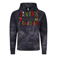 Cloud Black santa's favorite librarian Vintage Hoodie - Jasminsmagicworld