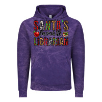 Cloud Purple santa's favorite librarian Vintage Hoodie - Jasminsmagicworld