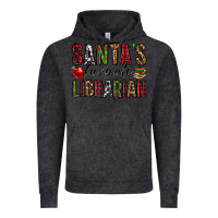 Vintage Black santa's favorite librarian Vintage Hoodie - Jasminsmagicworld