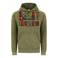 Vintage Olive santa's favorite librarian Vintage Hoodie - Jasminsmagicworld