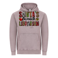 Vintage Zinc santa's favorite librarian Vintage Hoodie - Jasminsmagicworld