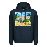 Navy summer caravan life Premium Hoodie - TumblerDesignByShophia