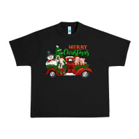 Black merry christmas snowman and farm animals truck Urban Heavy Tee - Jasminsmagicworld
