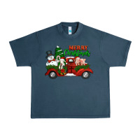 Midnight Navy merry christmas snowman and farm animals truck Urban Heavy Tee - Jasminsmagicworld
